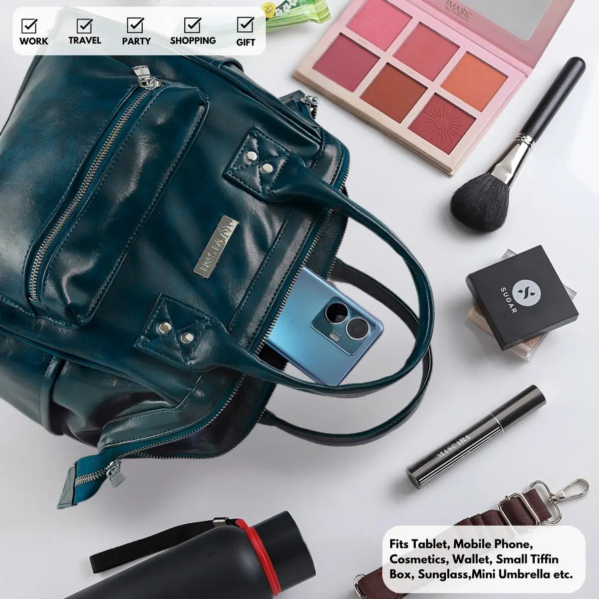 Timeless Trinity 3 in 1 Bag - Teal blue