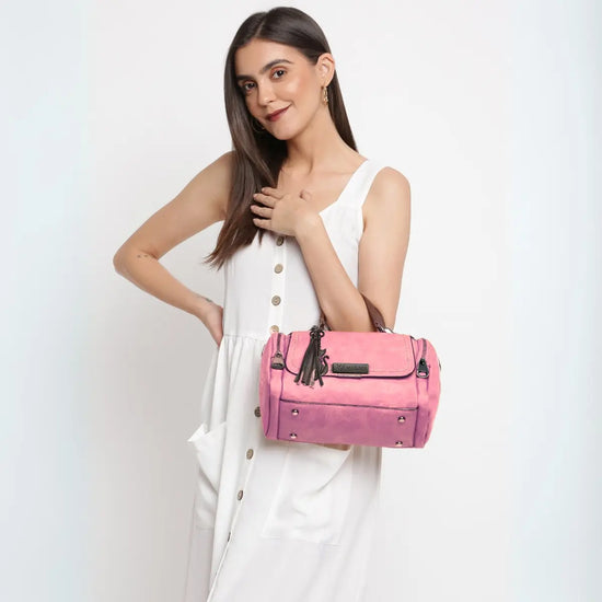 Timeless Mystique Satchel Handbag - Blush Pink