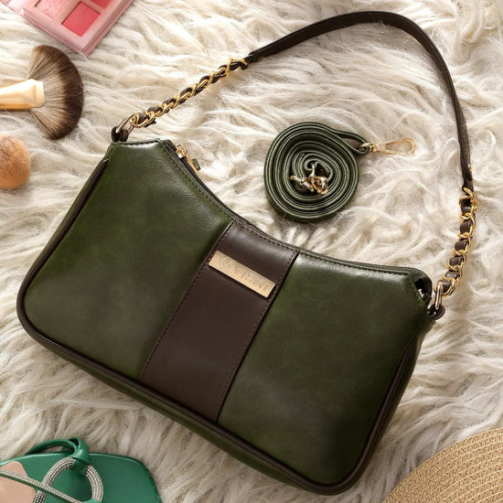 Timeless Glam Evening Bag - Olive Green