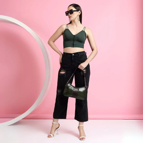 Timeless Glam Evening Bag - Olive Green