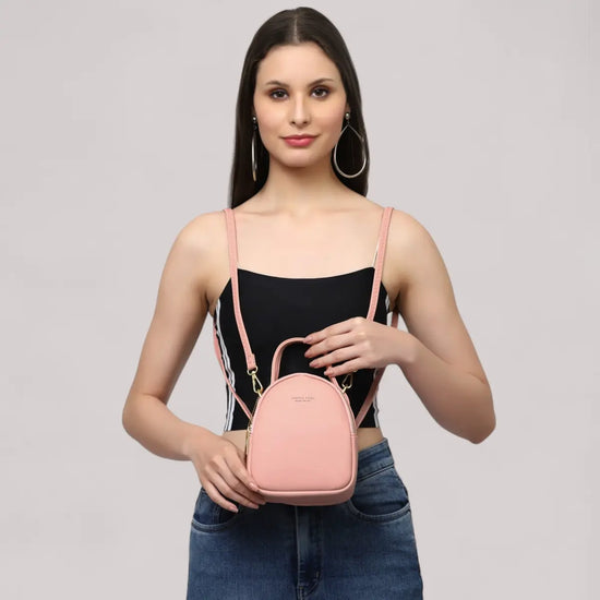 Stylish Sling Crossbody Handbag- Pink