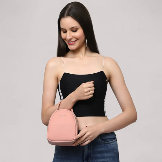 Stylish Sling Crossbody Handbag- Pink