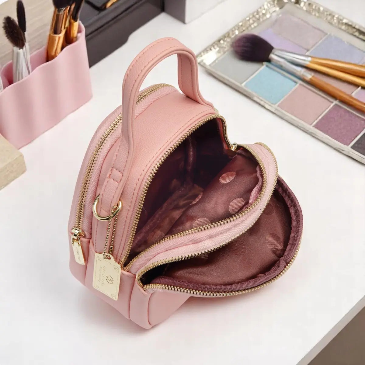 Stylish Sling Crossbody Handbag- Pink