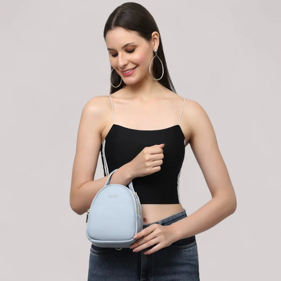 Stylish Sling Crossbody Handbag- Sky Blue