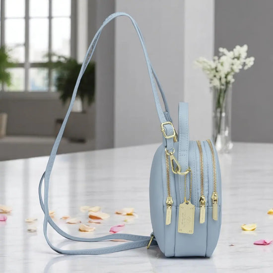Stylish Sling Crossbody Handbag- Sky Blue