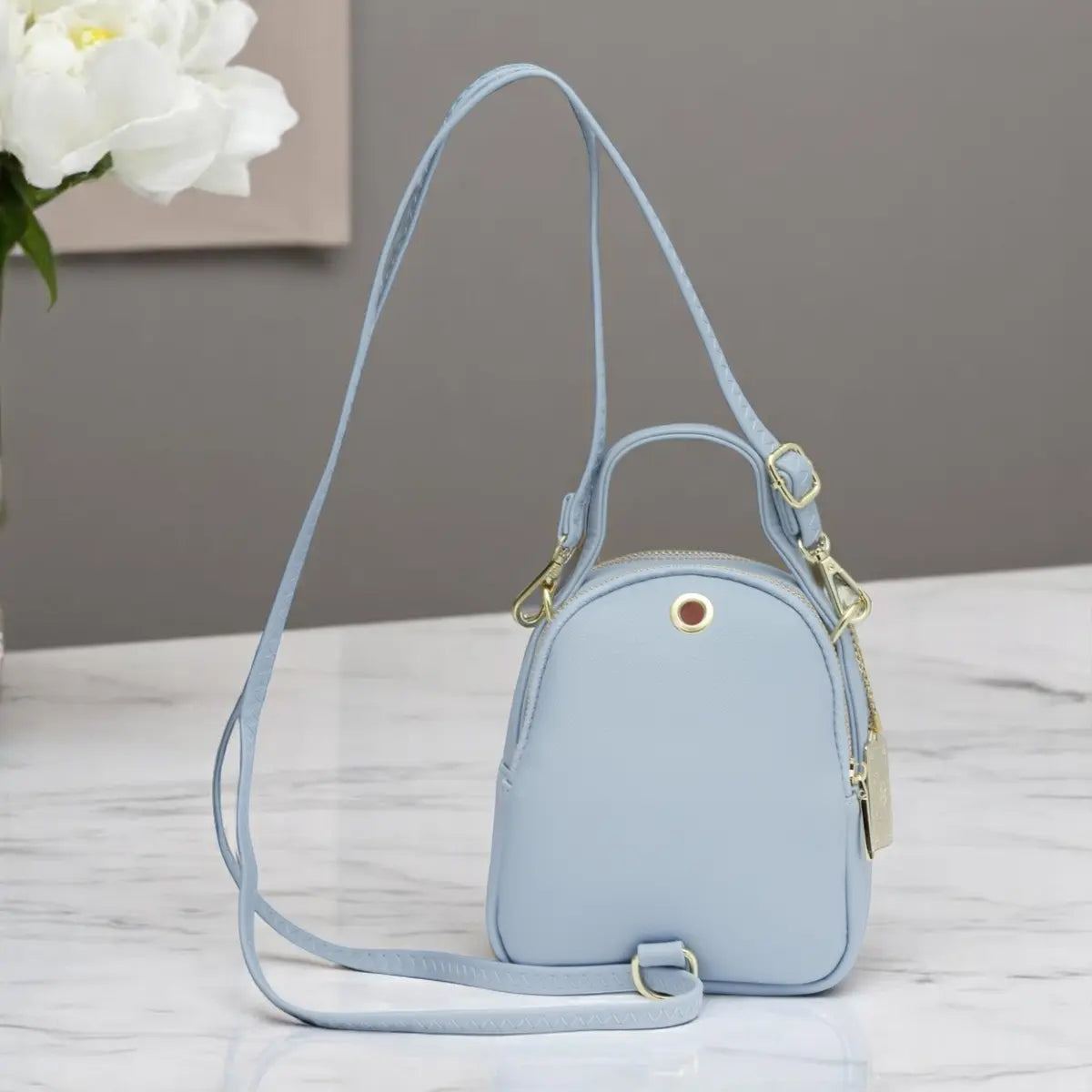 Stylish Sling Crossbody Handbag- Sky Blue