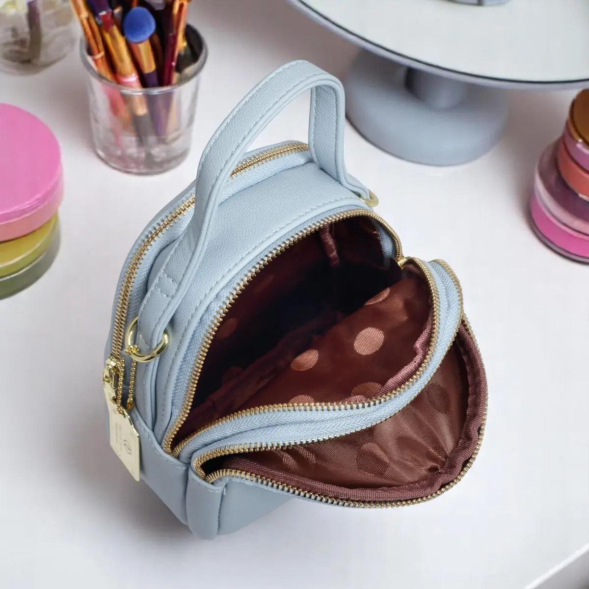 Stylish Sling Crossbody Handbag- Sky Blue