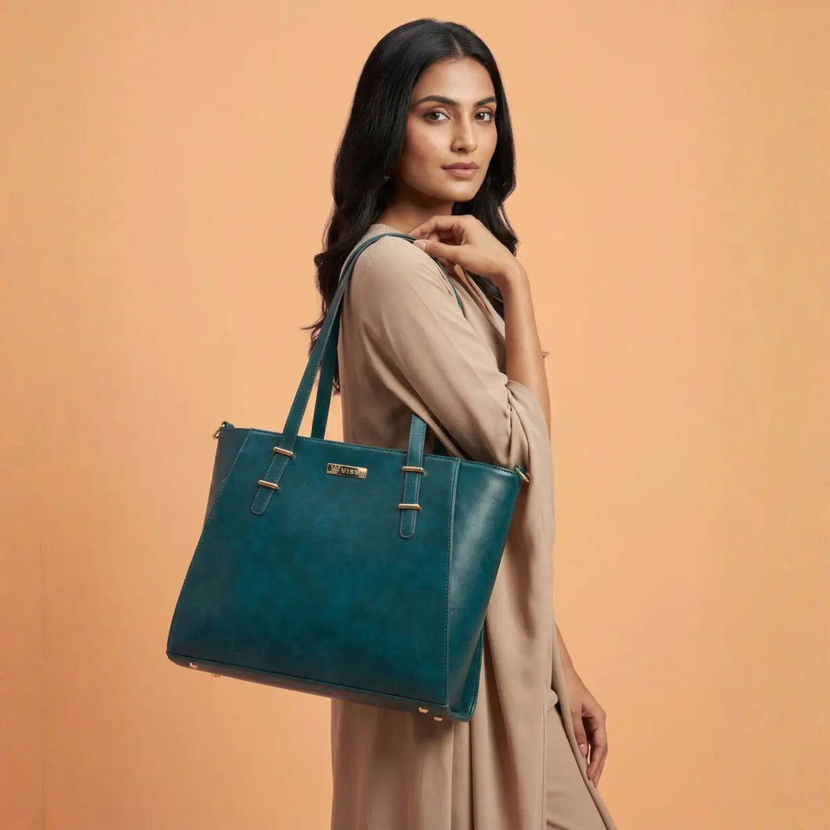Timeless Contour Laptop Handbags - Teal Blue