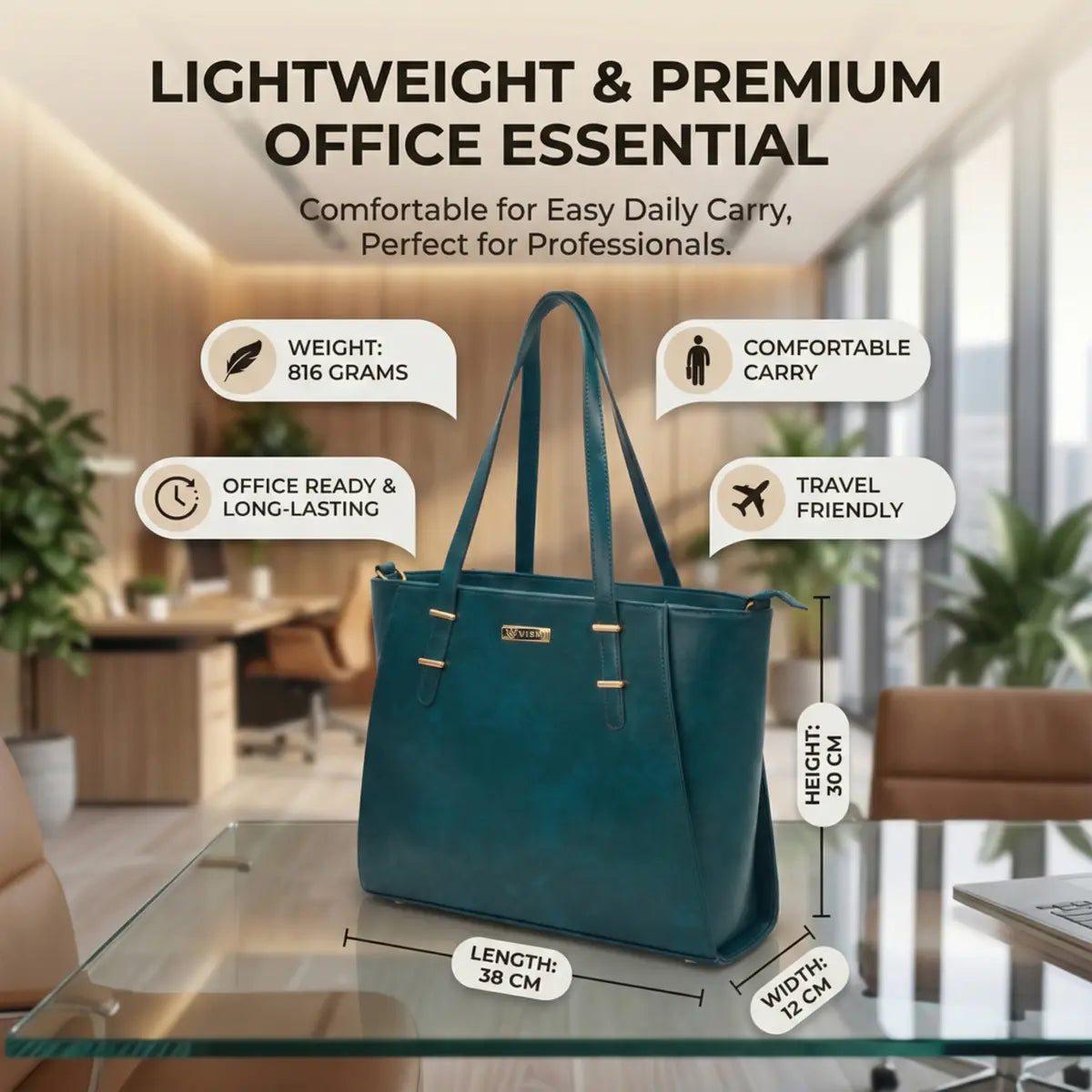 Timeless Contour Laptop Handbags - Teal Blue