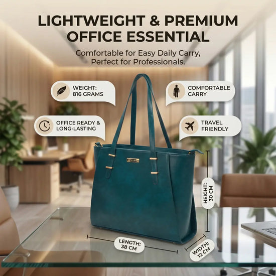 Timeless Contour Laptop Handbags - Teal Blue
