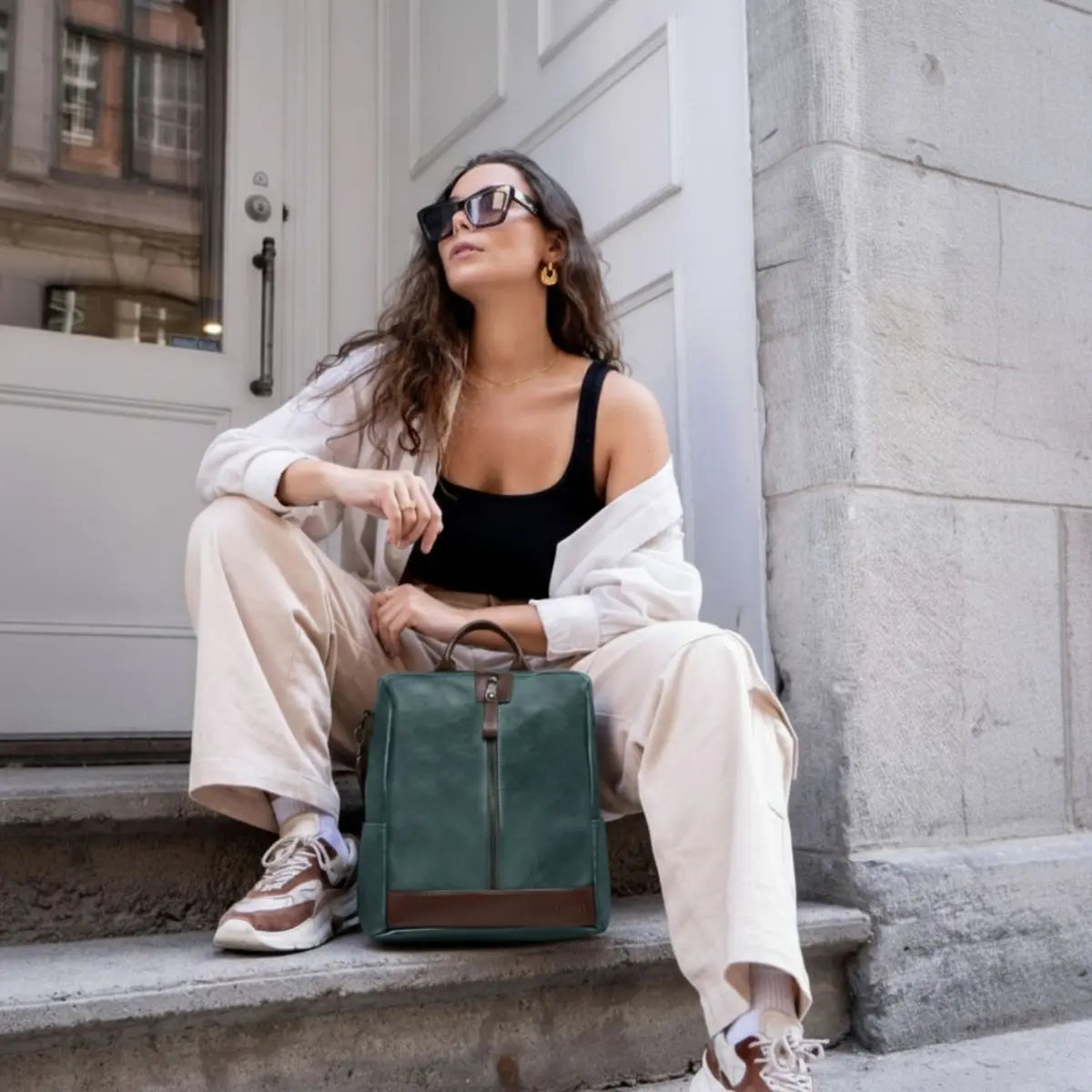 Timeless Aura Women Backpack Handbag - Teal Blue