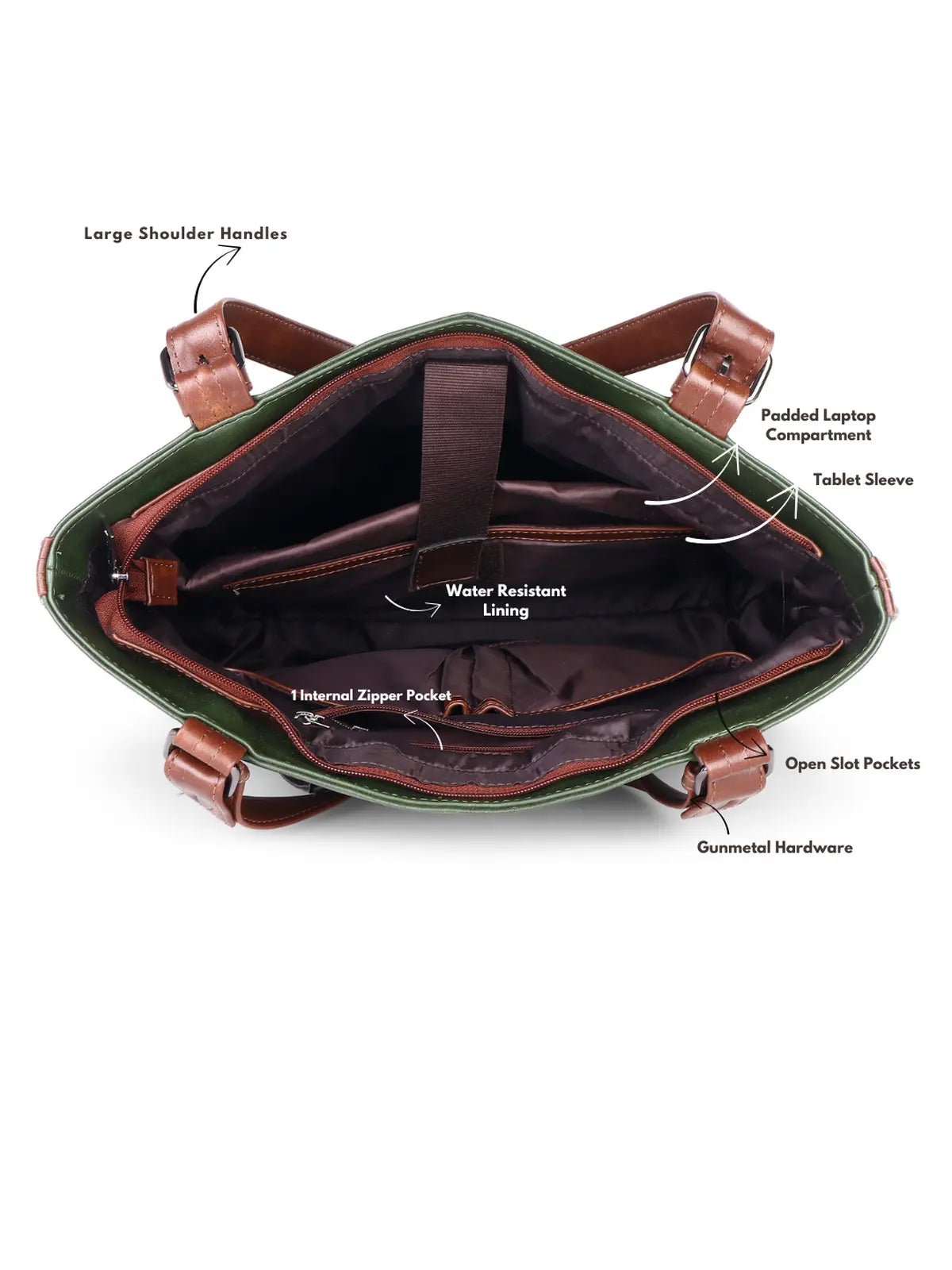 Timeless Classic Work Tote Bag - Olive Green