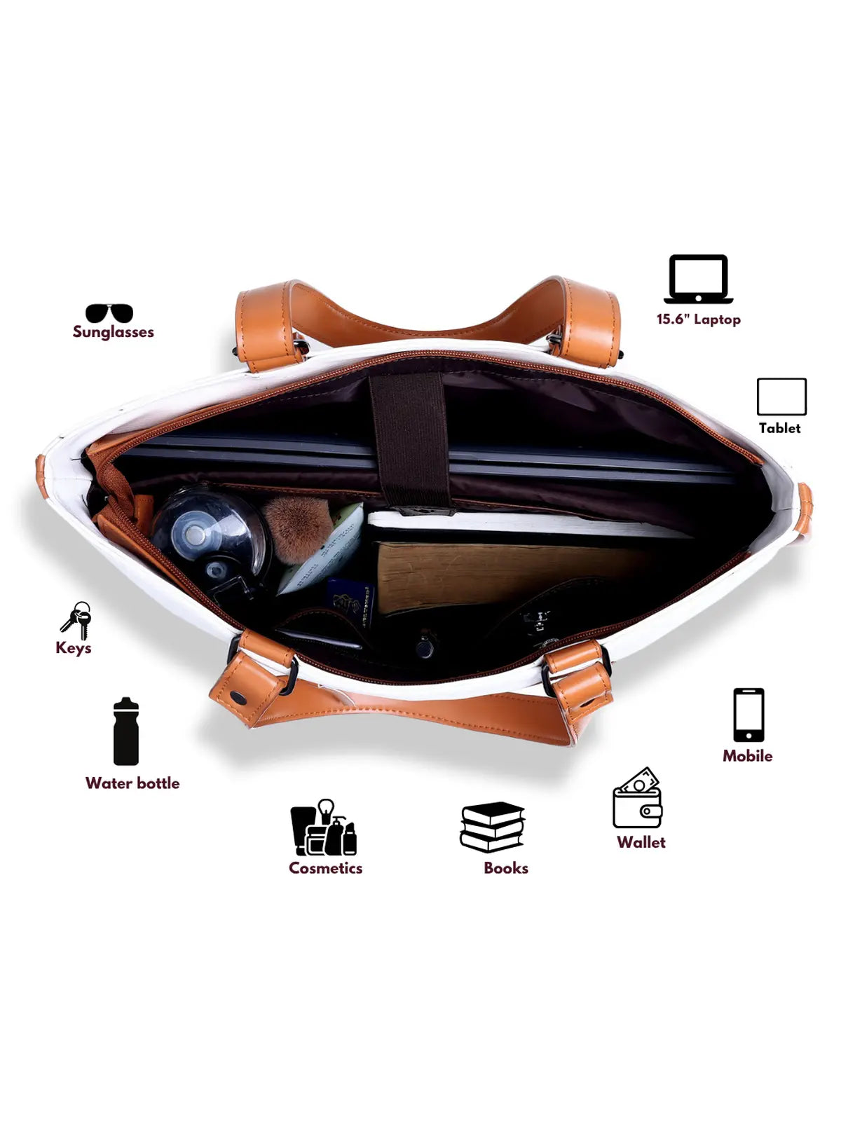 Timeless Classic Work Tote Bag - White