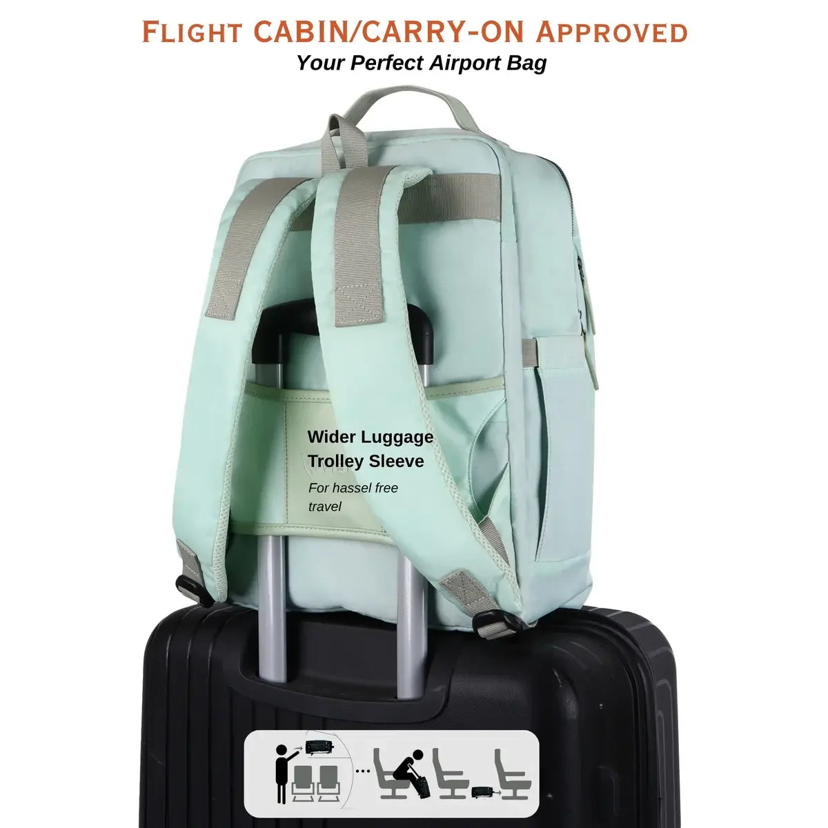 Classic-Sea-Green-Laptop-Backpack–Everyday-Essentials-Professional-Work-Bag