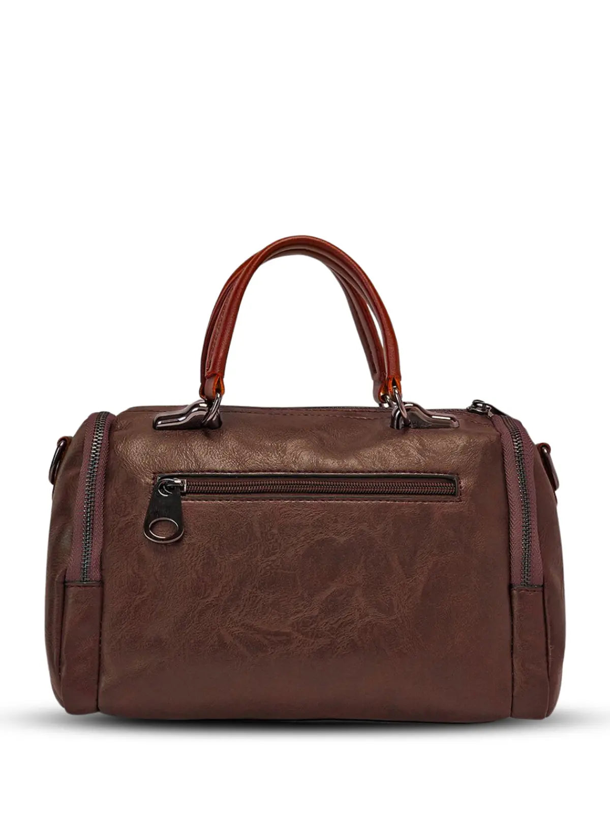 Timeless Mystique Satchel Handbag - Coffee Brown