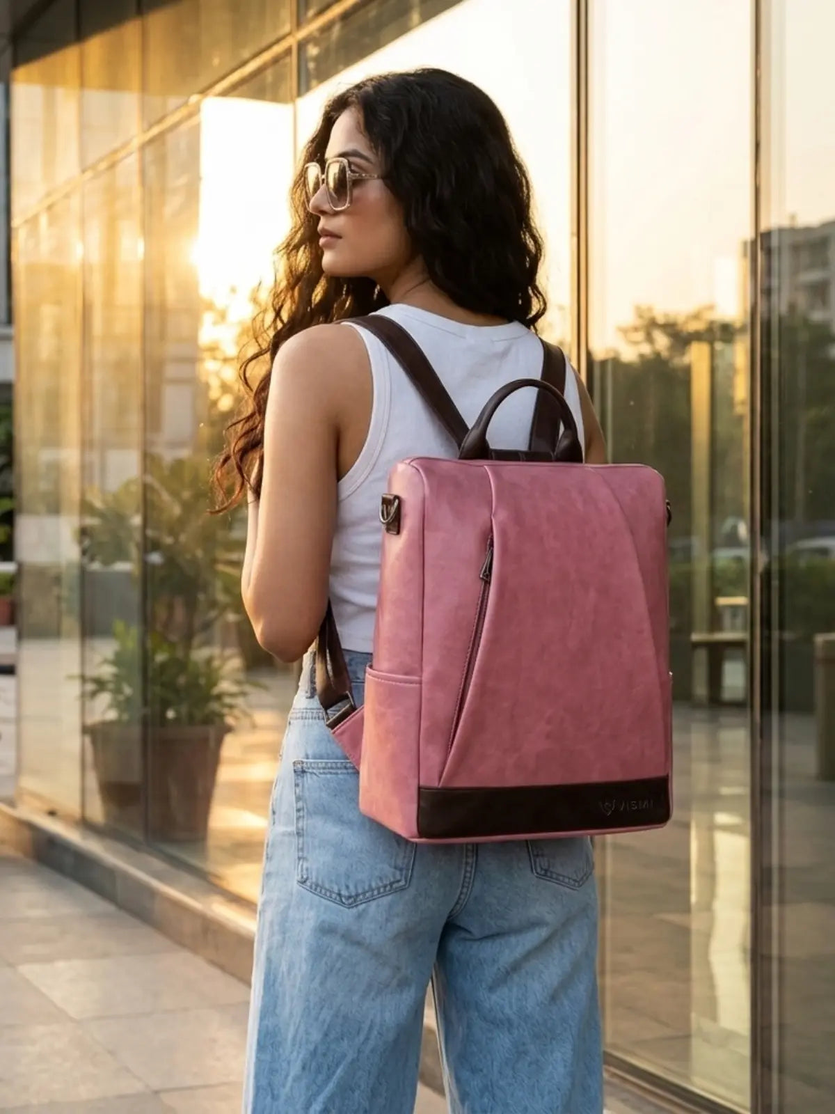 Timeless Kiara  Women Backpack Handbag - Blush Pink