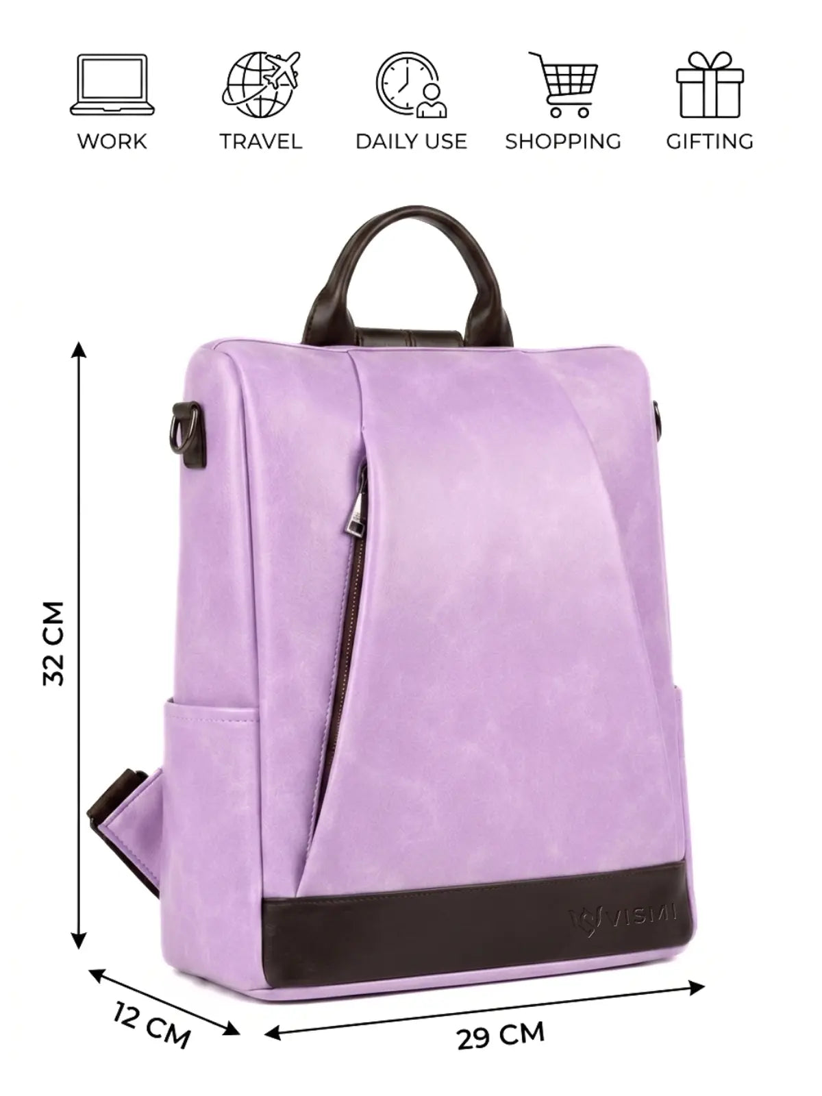 Timeless Kiara Backpack Handbag - Lavender