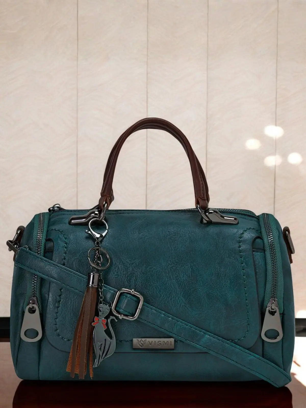 Timeless Mystique Satchel Handbag - Teal Blue