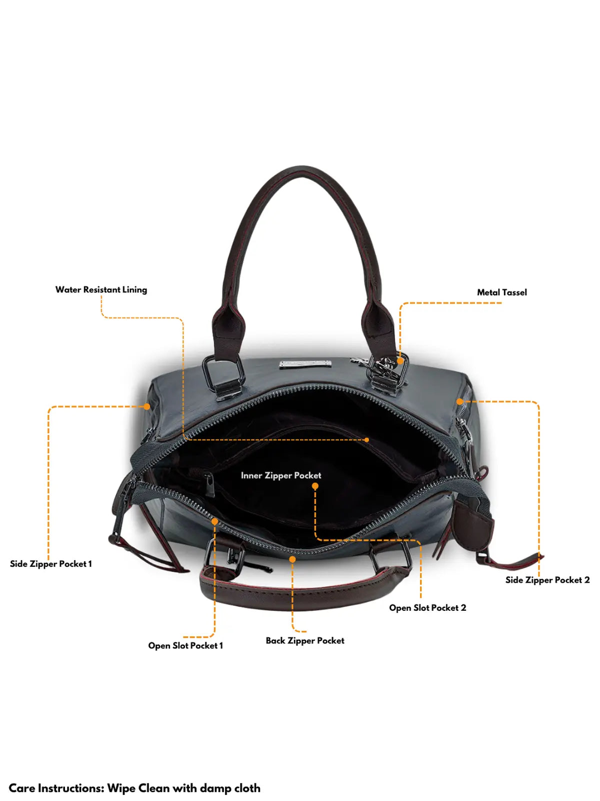Timeless Elegance Satchel Handbag - Black