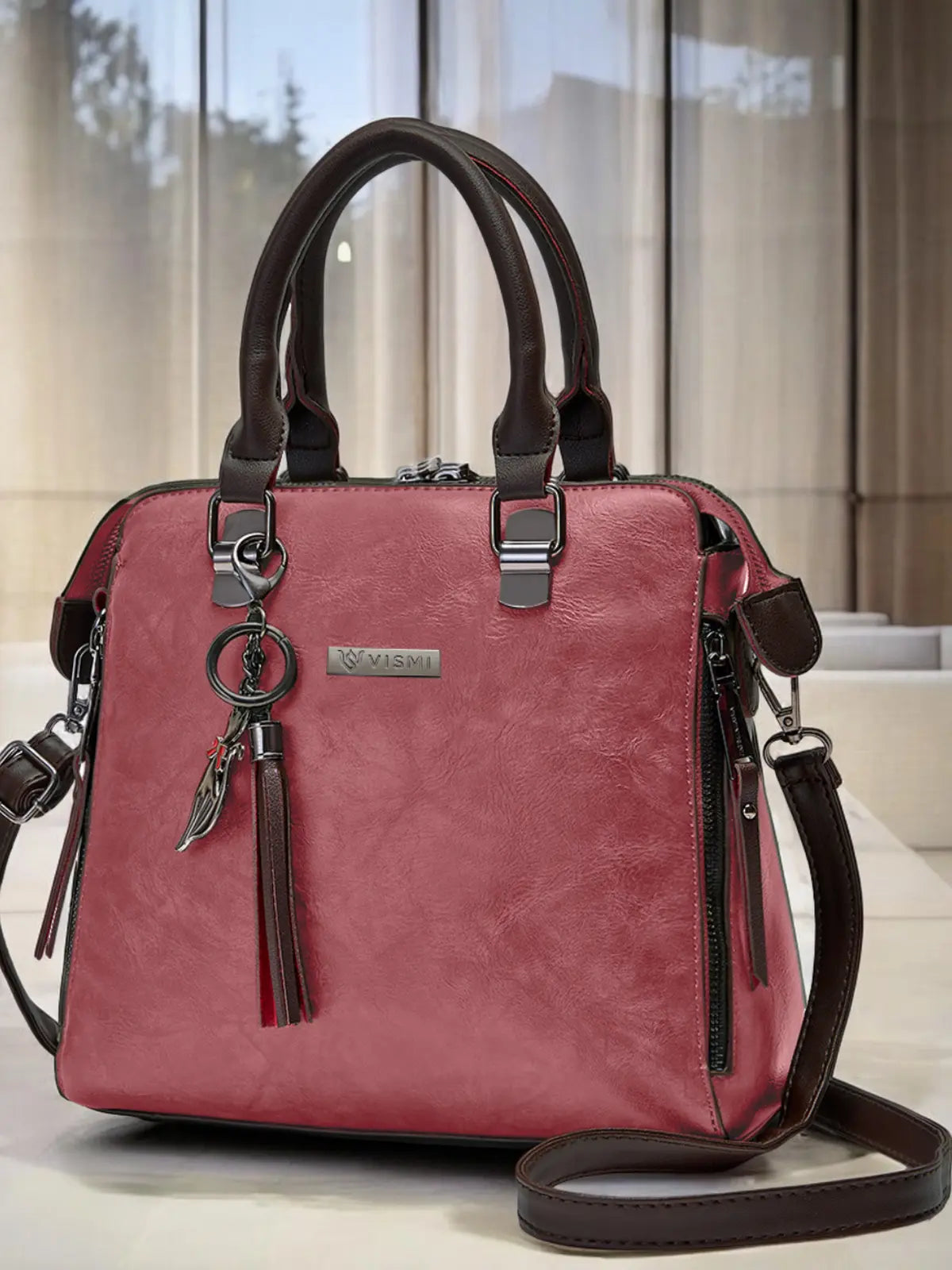 Timeless Elegance Satchel Handbag - Blush Pink