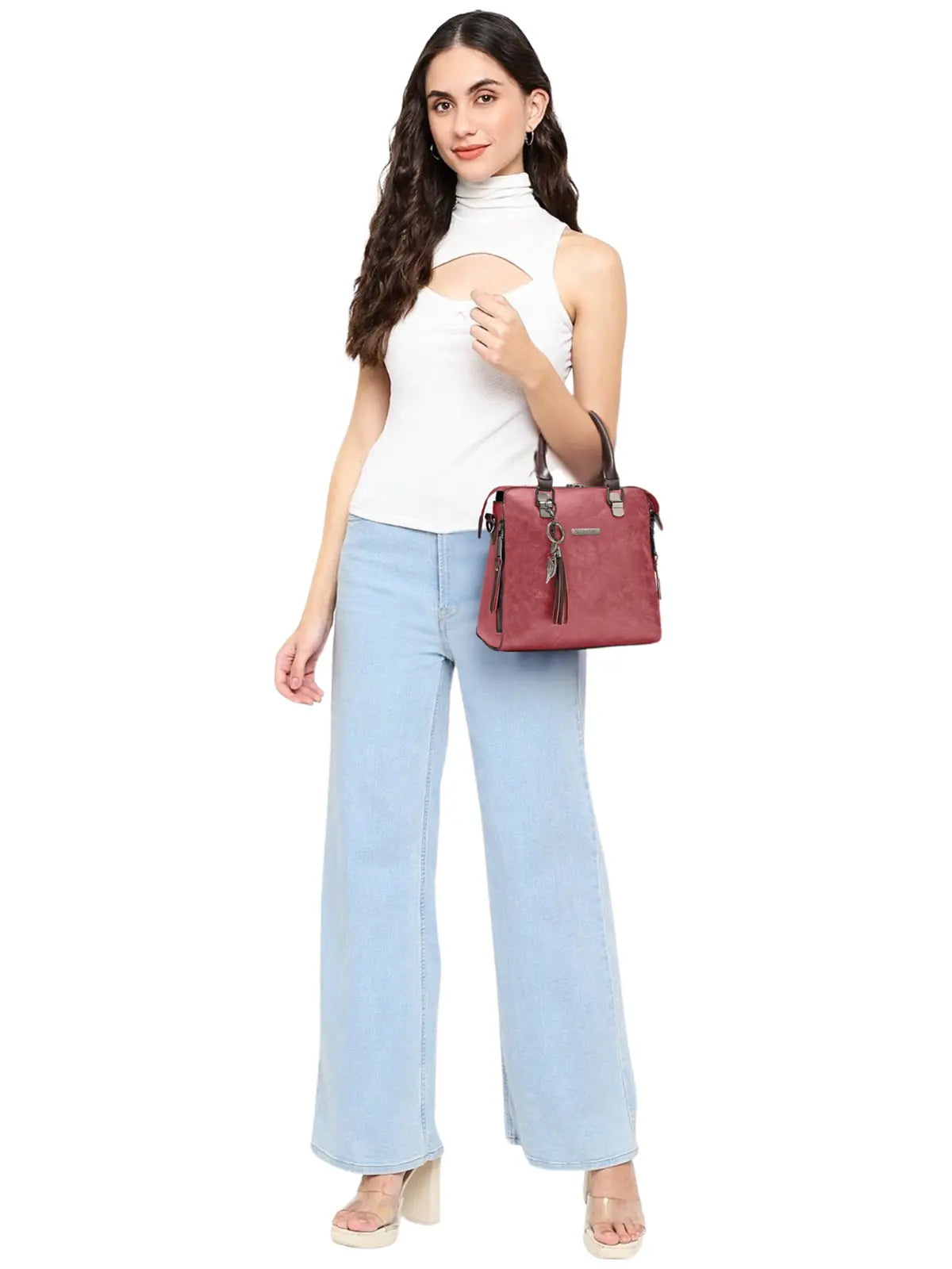 Timeless Elegance Satchel Handbag - Blush Pink