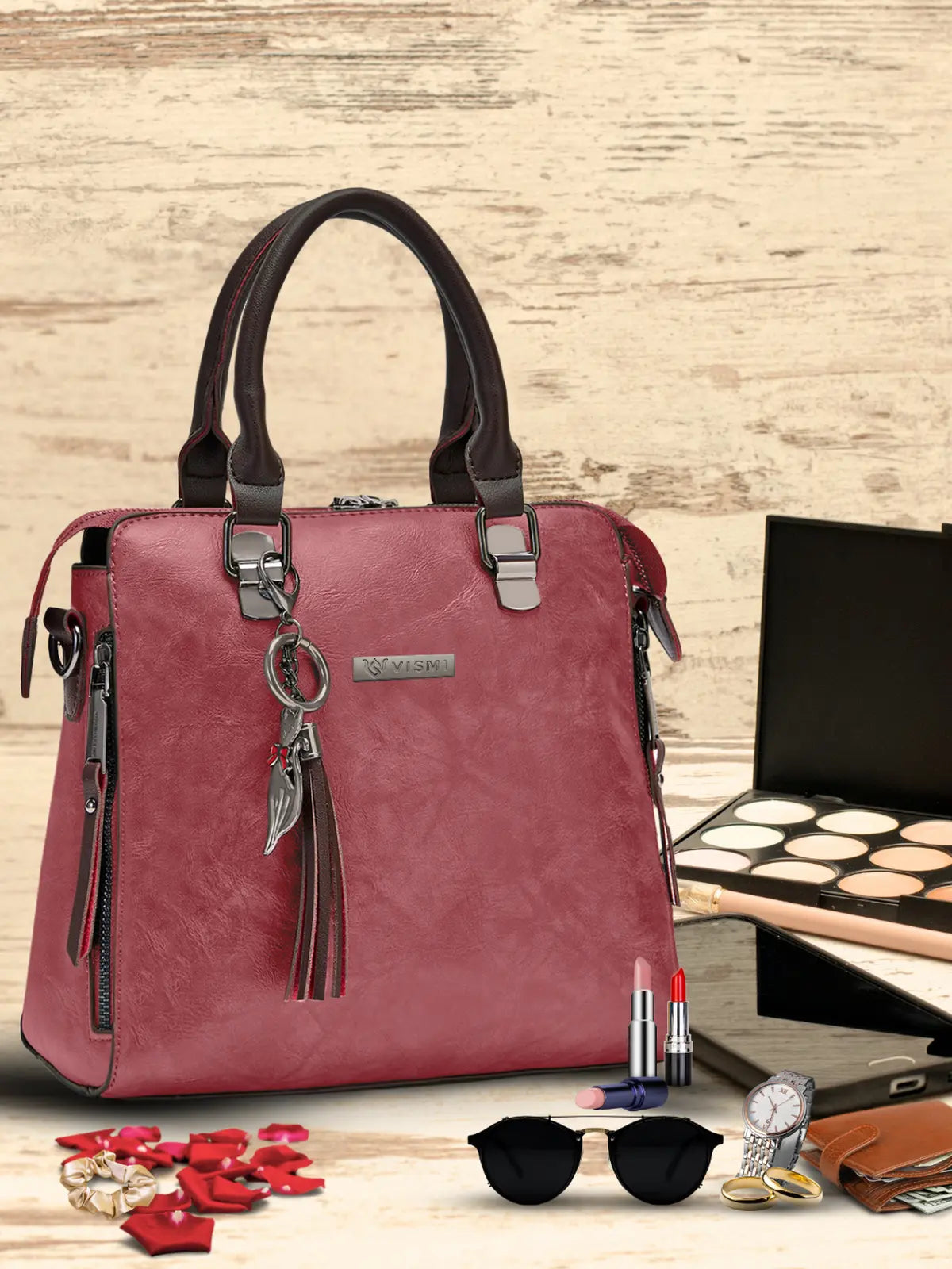 Timeless Elegance Satchel Handbag - Blush Pink
