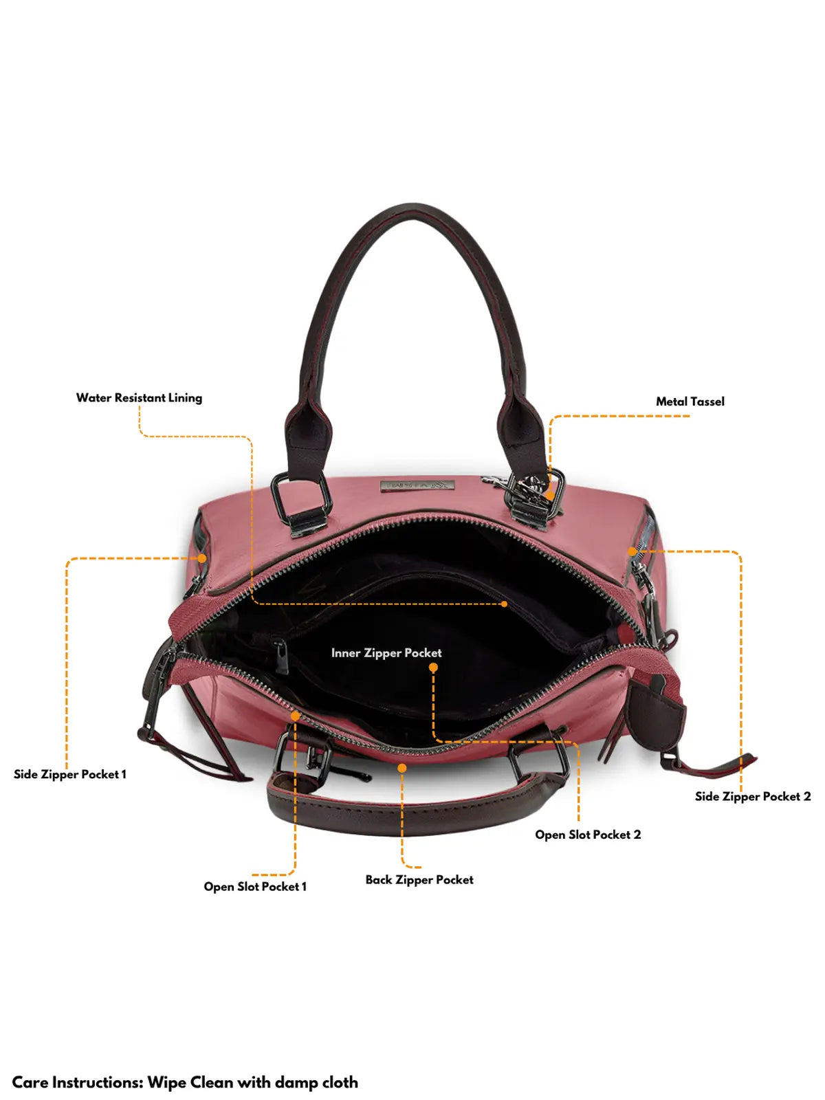 Timeless Elegance Satchel Handbag - Blush Pink