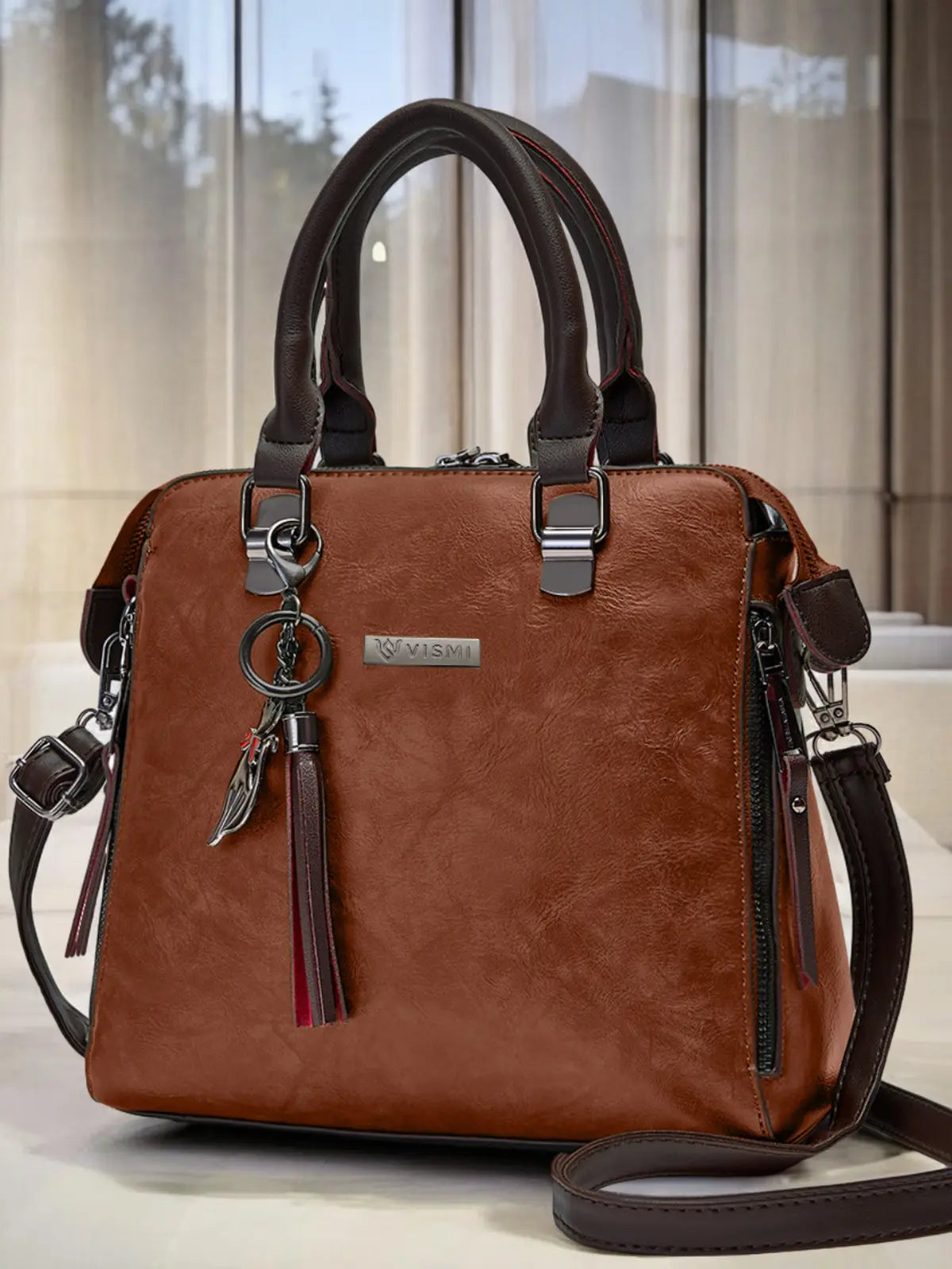 Timeless Elegance Satchel Handbag - Tan