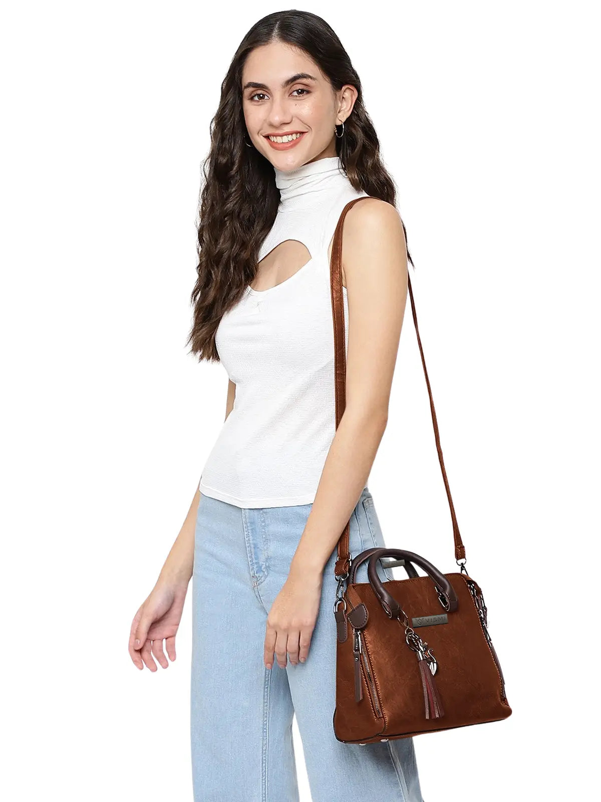 Timeless Elegance Satchel Handbag - Tan