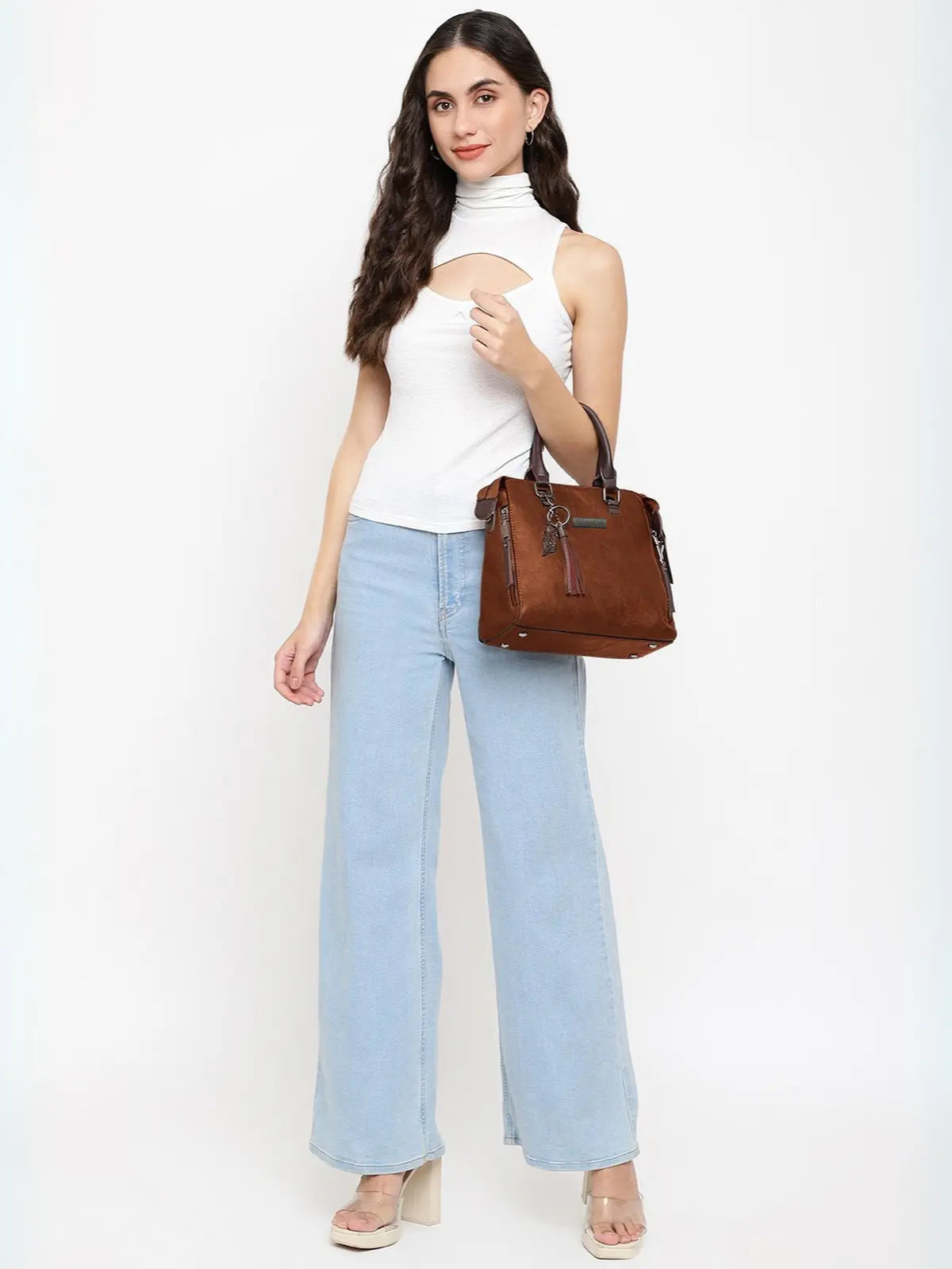 Timeless Elegance Satchel Handbag - Tan