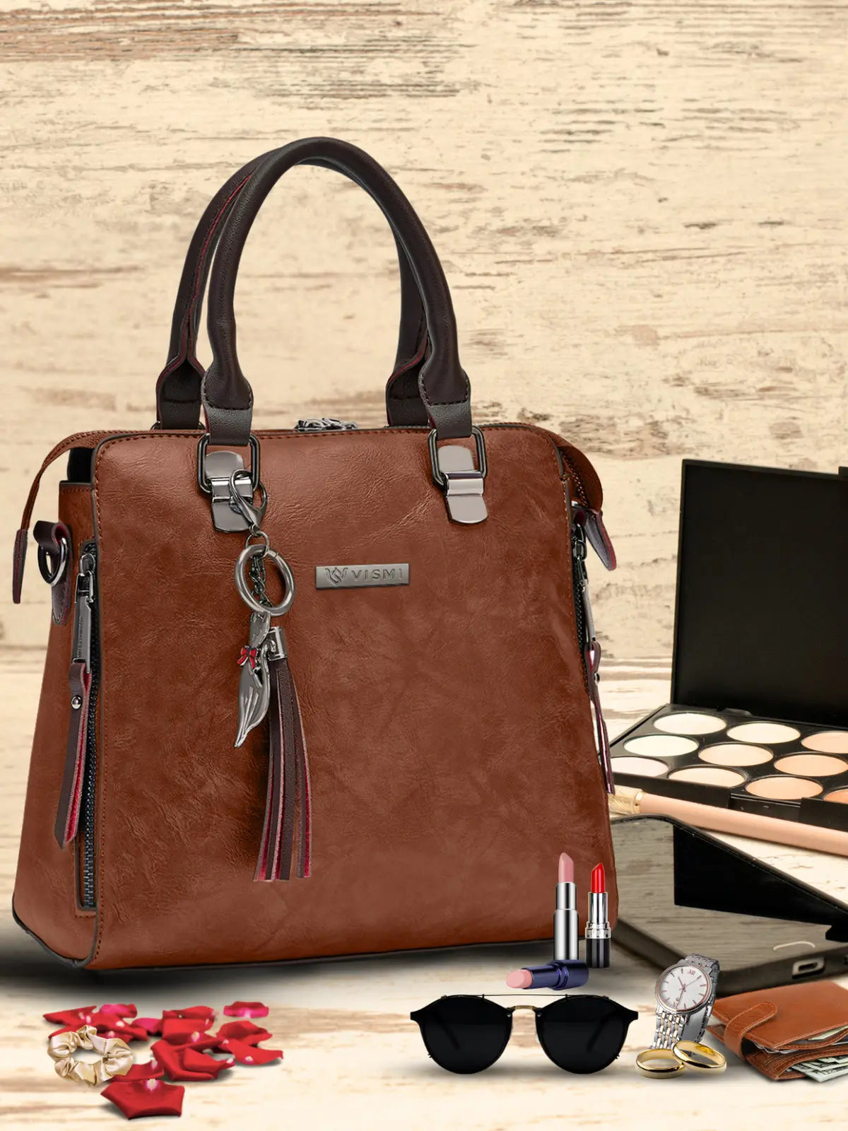 Timeless Elegance Satchel Handbag - Tan