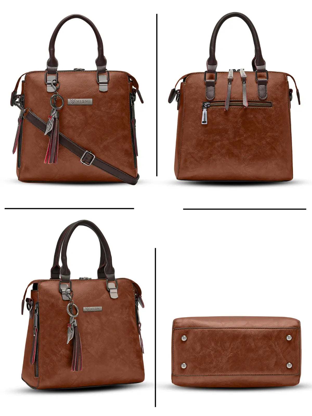 Timeless Elegance Satchel Handbag - Tan
