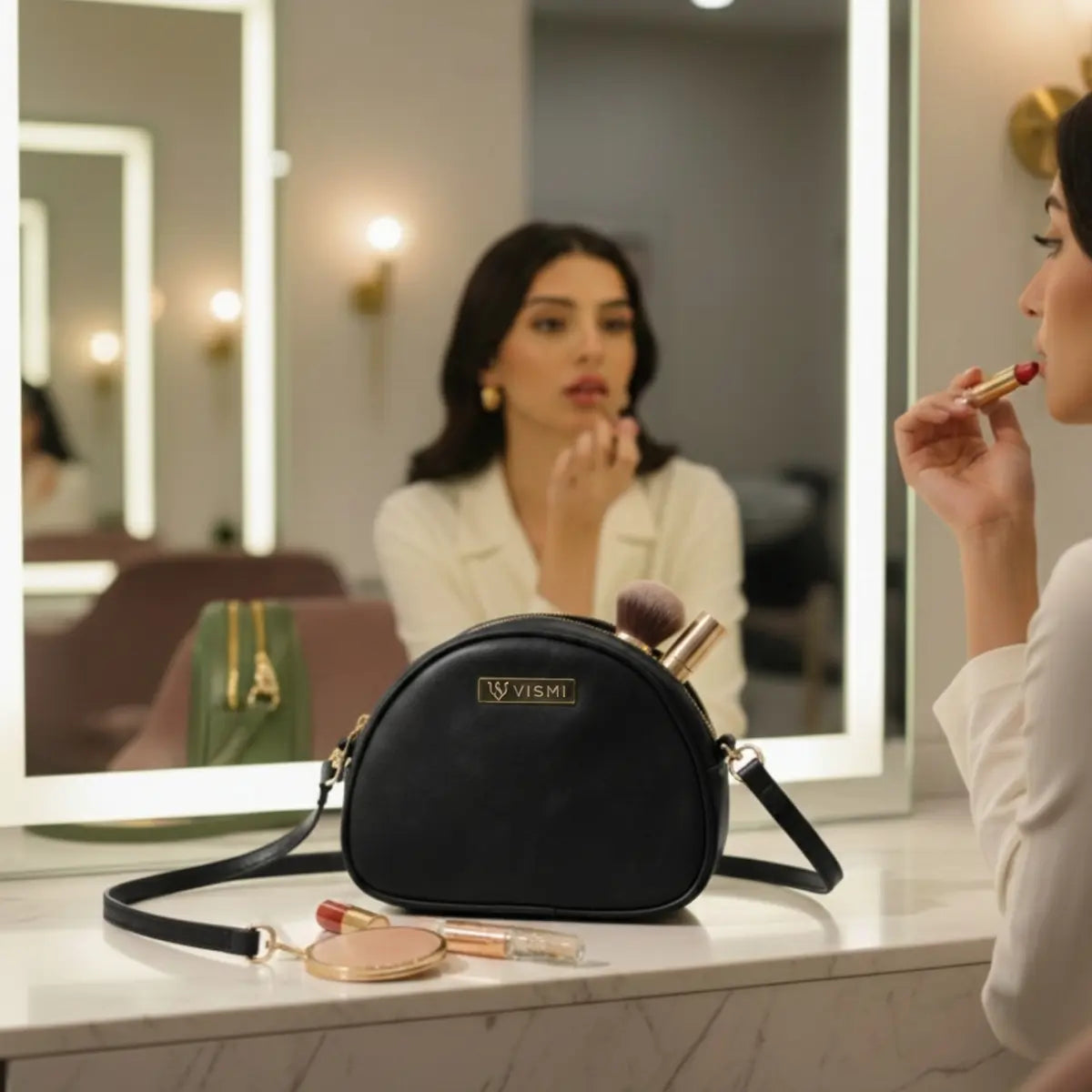 Timeless Chic Women's Sling Bag - Black