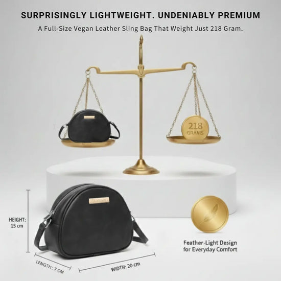 Timeless Chic Women's Sling Bag - Black